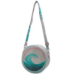 Waves Tidal Ocean Sea Tsunami Wave Minimalist Crossbody Circle Bag