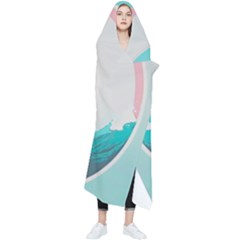 Waves Tidal Ocean Sea Tsunami Wave Minimalist Wearable Blanket