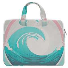 Waves Tidal Ocean Sea Tsunami Wave Minimalist Macbook Pro 13  Double Pocket Laptop Bag by Wav3s