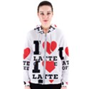 I love latte coffee Women s Zipper Hoodie View1