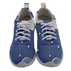 Blue Clouds Rain Raindrops Weather Sky Raining Women Athletic Shoes by Wav3s