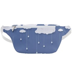 Blue Clouds Rain Raindrops Weather Sky Raining Waist Bag  by Wav3s