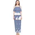 Blue Clouds Rain Raindrops Weather Sky Raining Draped Sleeveless Chiffon Jumpsuit View1