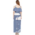 Blue Clouds Rain Raindrops Weather Sky Raining Draped Sleeveless Chiffon Jumpsuit View2