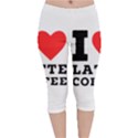 I love latte coffee Velvet Capri Leggings  View1