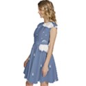 Blue Clouds Rain Raindrops Weather Sky Raining Cap Sleeve High Waist Dress View2