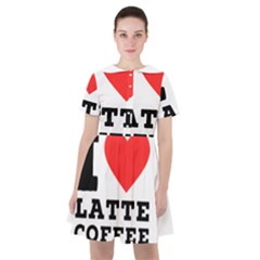 I Love Latte Coffee Sailor Dress by ilovewhateva