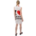 I love latte coffee Sleeveless Shirt Dress View2