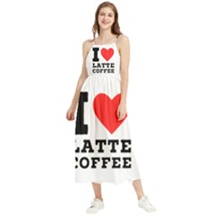 I Love Latte Coffee Boho Sleeveless Summer Dress by ilovewhateva