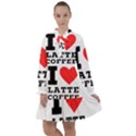 I love latte coffee All Frills Chiffon Dress View1