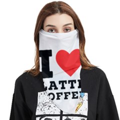 I Love Latte Coffee Face Covering Bandana (triangle) by ilovewhateva