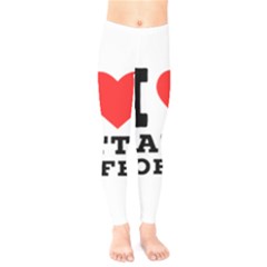 I Love Latte Coffee Kids  Classic Winter Leggings by ilovewhateva