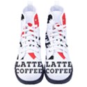 I love latte coffee Women s High-Top Canvas Sneakers View1