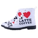 I love latte coffee Women s High-Top Canvas Sneakers View2