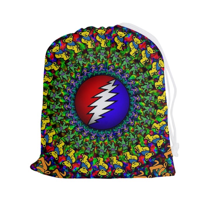 Grateful Dead Pattern Drawstring Pouch (2XL)