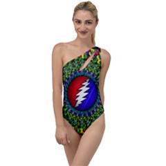 Grateful Dead Pattern To One Side Swimsuit by Wav3s