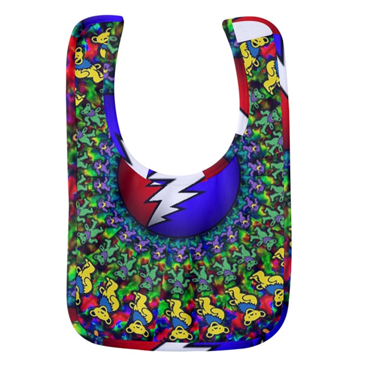 Grateful Dead Pattern Baby Bib