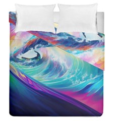 Wave Ocean Sea Tsunami Nautical Nature Water Duvet Cover Double Side (queen Size) by Wav3s