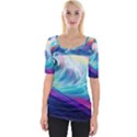 Wave Ocean Sea Tsunami Nautical Nature Water Wide Neckline Tee View1