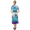 Wave Ocean Sea Tsunami Nautical Nature Water Keyhole Neckline Chiffon Dress View2