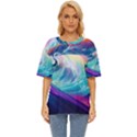 Wave Ocean Sea Tsunami Nautical Nature Water Oversized Basic Tee View1