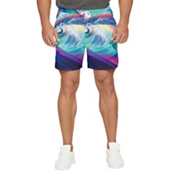 Wave Ocean Sea Tsunami Nautical Nature Water Men s Runner Shorts