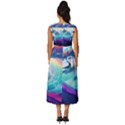 Wave Ocean Sea Tsunami Nautical Nature Water Sleeveless Round Neck Midi Dress View4