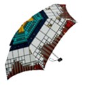 Abstract Statistic Rectangle Classification Mini Folding Umbrellas View2