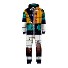 Abstract Statistic Rectangle Classification Hooded Jumpsuit (kids) by Wav3s