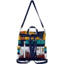 Abstract Statistic Rectangle Classification Crossbody Backpack View3