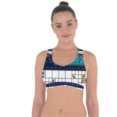 Abstract Statistic Rectangle Classification Cross String Back Sports Bra by Wav3s