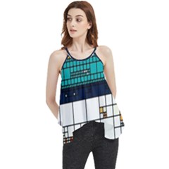 Abstract Statistic Rectangle Classification Flowy Camisole Tank Top by Wav3s