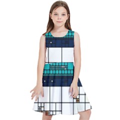 Abstract Statistic Rectangle Classification Kids  Skater Dress by Wav3s