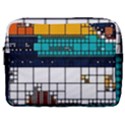 Abstract Statistic Rectangle Classification Make Up Pouch (Large) View1