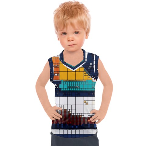 Abstract Statistic Rectangle Classification Kids  Sport Tank Top by Wav3s