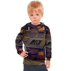 Processor Cpu Board Circuit Kids  Hooded Pullover by Wav3s