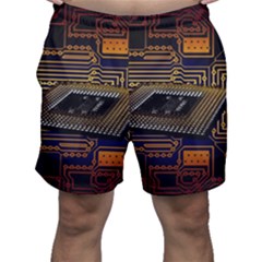 Processor Cpu Board Circuit Men s Shorts by Wav3s