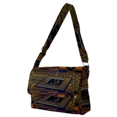 Processor Cpu Board Circuit Full Print Messenger Bag (m) by Wav3s