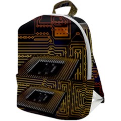 Processor Cpu Board Circuit Zip Up Backpack by Wav3s