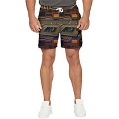 Processor Cpu Board Circuit Men s Runner Shorts by Wav3s