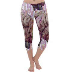 Brain Think Neurons Circuit Capri Yoga Leggings by Wav3s