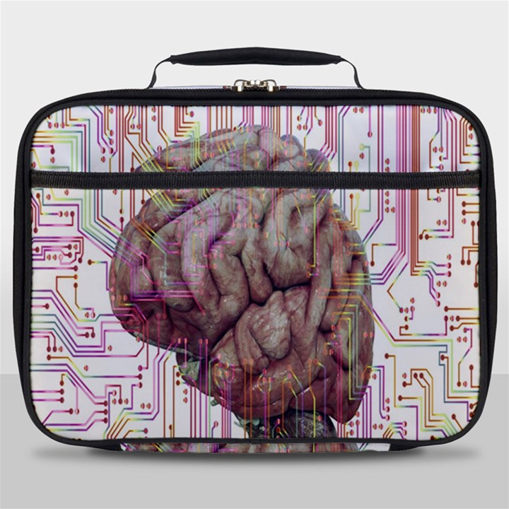 Brain Think Neurons Circuit Full Print Lunch Bag