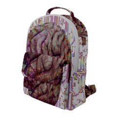 Brain Think Neurons Circuit Flap Pocket Backpack (large) by Wav3s