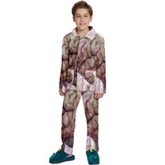 Brain Think Neurons Circuit Kids  Long Sleeve Velvet Pajamas Set by Wav3s