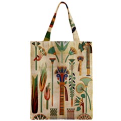 Egyptian Paper Papyrus Hieroglyphs Zipper Classic Tote Bag by Wav3s