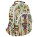 Egyptian Paper Papyrus Hieroglyphs Rounded Multi Pocket Backpack View2