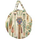 Egyptian Paper Papyrus Hieroglyphs Giant Round Zipper Tote View1