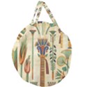 Egyptian Paper Papyrus Hieroglyphs Giant Round Zipper Tote View2