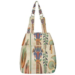 Egyptian Paper Papyrus Hieroglyphs Center Zip Backpack by Wav3s