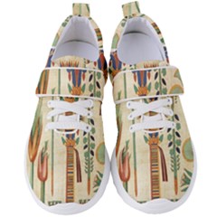 Egyptian Paper Papyrus Hieroglyphs Women s Velcro Strap Shoes by Wav3s